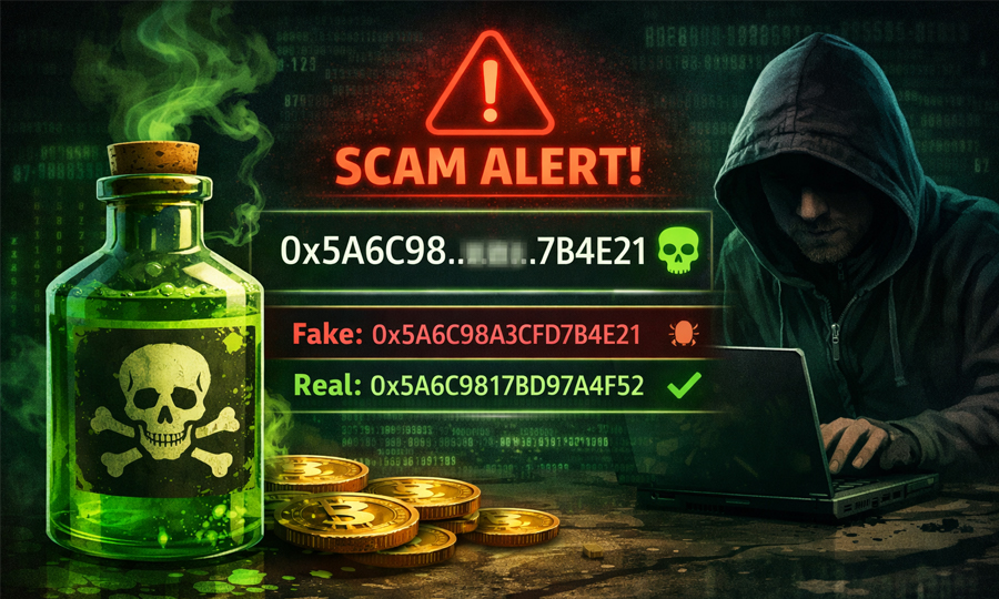 L'Address Poisoning en crypto : comment éviter ce scam ?