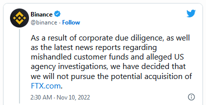 binance rachat ftx